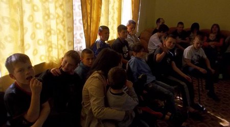Ukraynada uşaq evi ziyarət olunub - FOTO