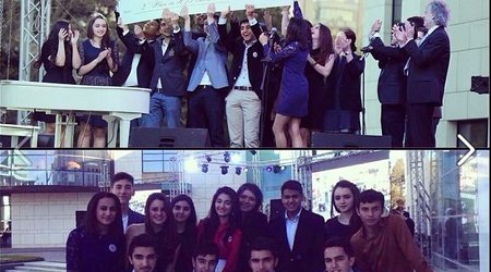 Prezidentin oğlu tələbə yoldaşlarıyla - FOTOLAR