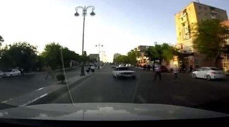 Bakıda sürücünün görünməmiş vəhşiliyi - Video