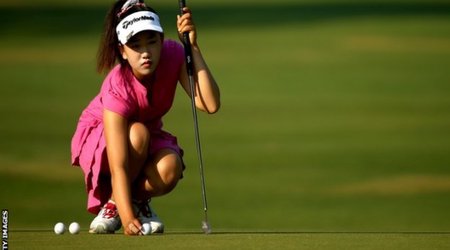 US Open: Eleven-year-old Lucy Li prepares to tee-off