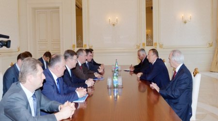 President Aliyev meets Russian deputy PM Rogozin in Baku