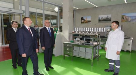 President Aliyev attends opening of cement plant