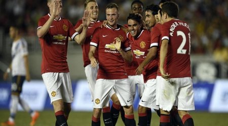 United net seven to see off LA Galaxy in Van Gaal debut