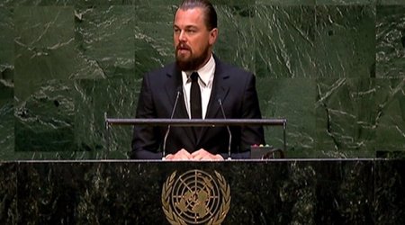Leonardo DiCaprio tells UN summit 'climate change not a fiction'