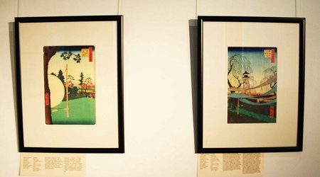 Yapon ukiyo-e qravürası Bakıda - FOTOLAR