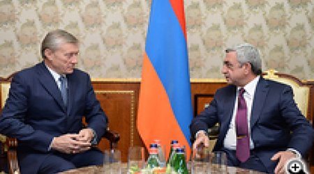 Sargsyan slams CSTO as Bordyuzha visits Armenia-Azeri frontline