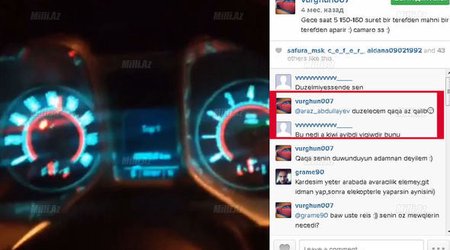 Азербайджанский футболист, управляющий автомобилем на скорости 200 км/ч - ФОТО+ВИДЕО