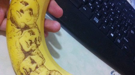 Artist uses needle to create brilliant portraits on bananas - PHOTO+VIDEO
