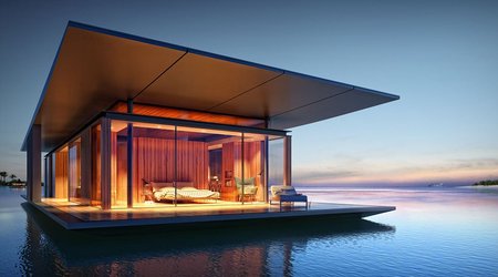 Architect designs incredible two bedroom floating home - PHOTO
