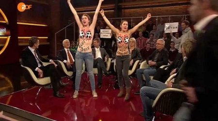 World Cup protesters storm TV show - PHOTO+VIDEO