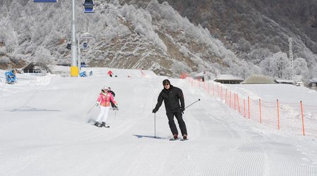 President Aliyev, First Lady Aliyeva in Qabala skiing resort - PHOTOS