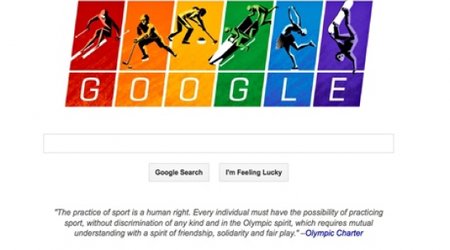 Google doodle features Olympic charter as they enter Russian anti-gay laws row