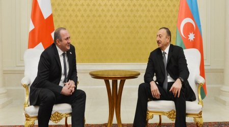 President Aliyev meets visiting Georgian counterpart