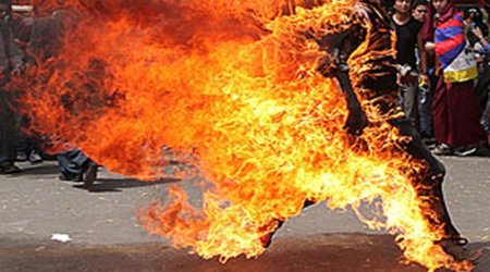Invalid of the Karabakh war tried to commit self-immolation