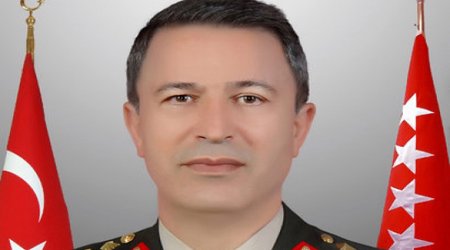 Turkey`s Land Forces Commander Hulusi Akar arrives in Azerbaijan