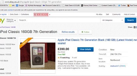 Music fans pay up to four times original price for discontinued iPod Classic