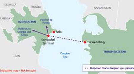 Azeris, Turkmens have exclusive right to build trans-Caspian link: EU