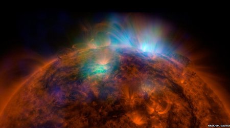 Sun's sizzling X-rays photographed from space