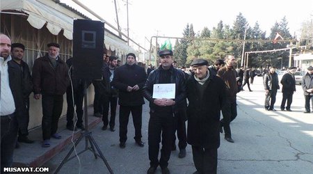 Nardaranda etiraz aksiyası - FOTOLAR