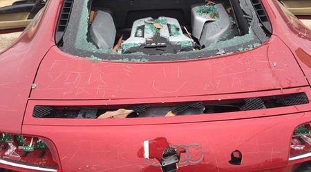 Wife's wrath who destroys his beloved Audi R8 in revenge