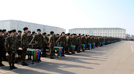 Azerbaijani soldiers take oath