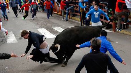 Student in intensive care after being gored by bull during Spanish festival
