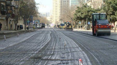 Bu yol təmirə bağlandı - Fotolar