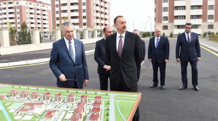 İlham Əliyev Bərdə rayonuna səfər etdi - Fotolar