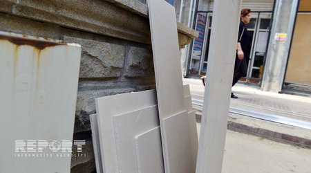 Binaların üzlənməsi üçün yeni materiallardan istifadə olunmağa başlanıldı - Fotolar