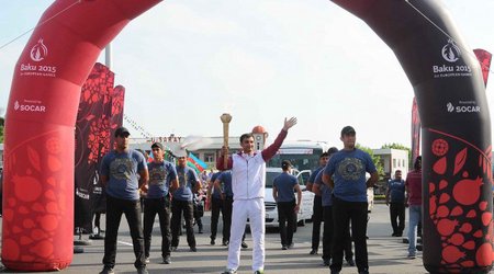 European Games flame lit up in Zagatala
