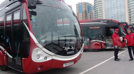 Bakıda sərnişin avtobusları tamam yenilənəcək - Fotolar