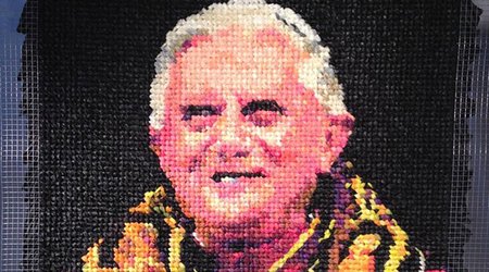 Pope portrait made out of 1,700 condoms scandalises art-loving Catholics