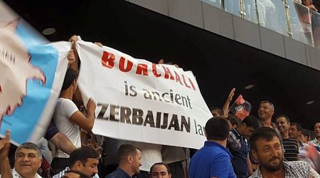 Azərbaycanlı azərkeşlərdən gürcülərə cavab - Fotolar