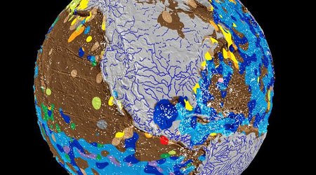 What the Earth would look like stripped of oceans