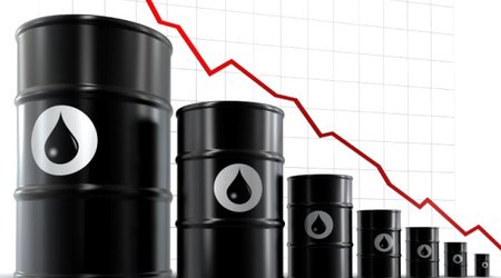 Oil falls to a six-year low