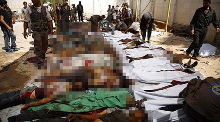 Dozens of Syrians are killed and maimed by Assad regime airstrikes