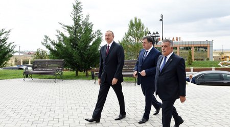 İlham Əliyev Ağsuya içməli suyun verilməsi mərasimində iştirak edib - FOTOLAR