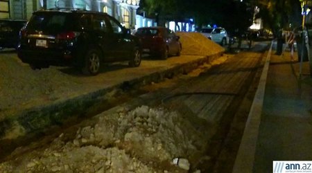 "Formula-1"ə hazırlıq: qazılan, sökülən mərkəzi küçələr - FOTOLAR