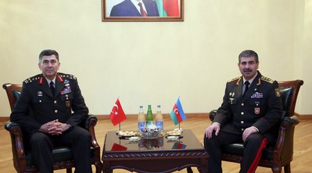 Zakir Həsənov Türkiyənin Quru Qoşunları komandanı ilə görüşdü - Fotolar