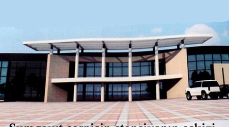 Azərbaycanda tikilən yeni vağzal - Fotolar