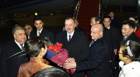 Azərbaycan prezidentinin Çinə dövlət səfəri başladı