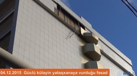 NO COMMENT: Tələbə yataqxanası qarşısında böyük təhlükə - ANN.TV