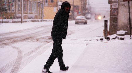 Yeni ilin  ilk qarı  yağdı - FOTOLAR
