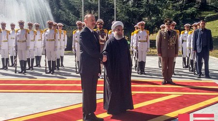 Tehranda Azərbaycan prezidentinin rəsmi qarşılanma mərasimi oldu