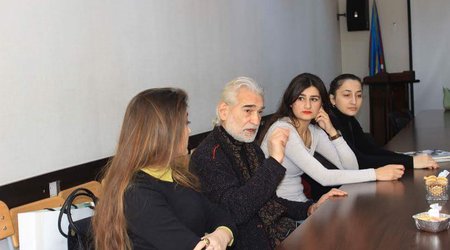 Xalq rəssamı Ağaəli İbrahimov ADU-da oldu - FOTO