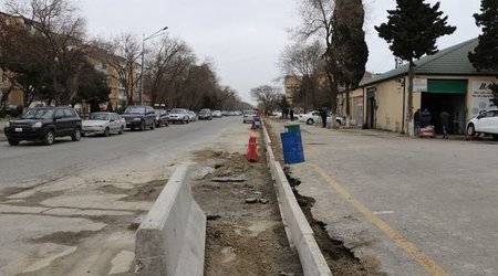 Bəkir Çobanzadə küçəsi təmirə bağlandı – FOTOLAR