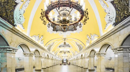 The ornate beauty of Moscow's palatial metro stations