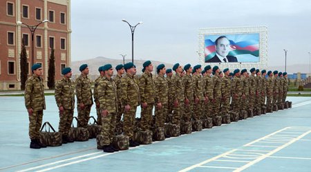 Sülhməramlılarımız Əfqanıstana yola salındılar - Fotolar