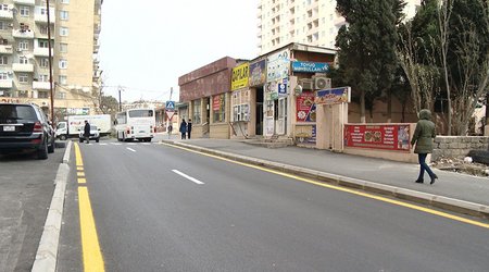 Bu küçədə təmir işləri başa çatdı - Fotolar