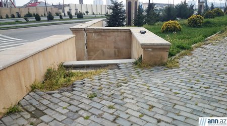 "Dərnəgül" metrosunun ətrafını sökürlər - FOTOLAR
